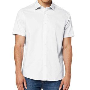 NWT Amazon Brand find. White Short Sleeve Shirt
